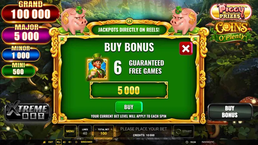 Piggy Prizes Coins O’ Plenty Buy Bonus