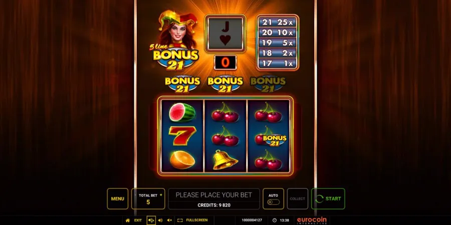 5-Line Bonus 21